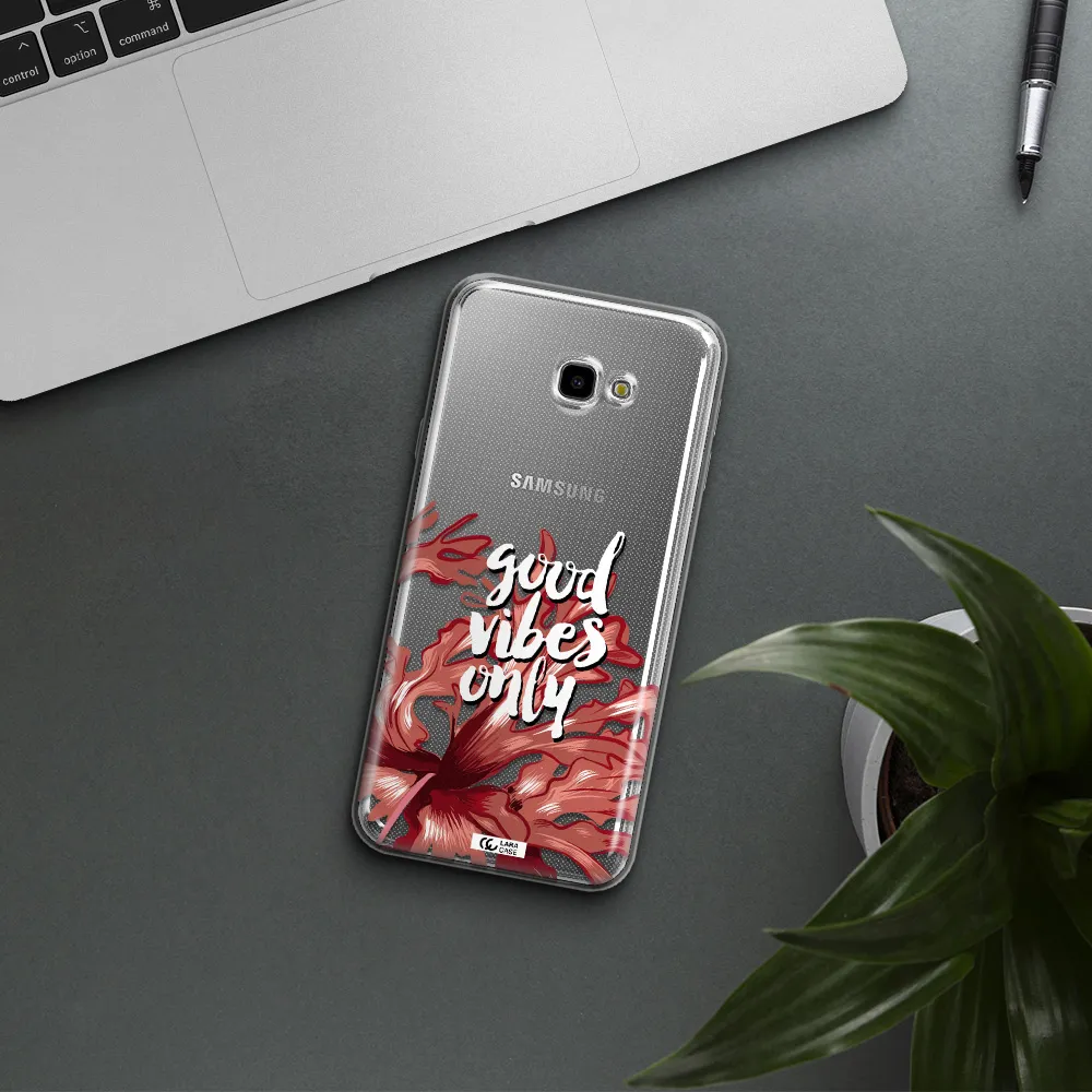 Tropical Vibes Red Samsung J4 Plus Clear TPU Case