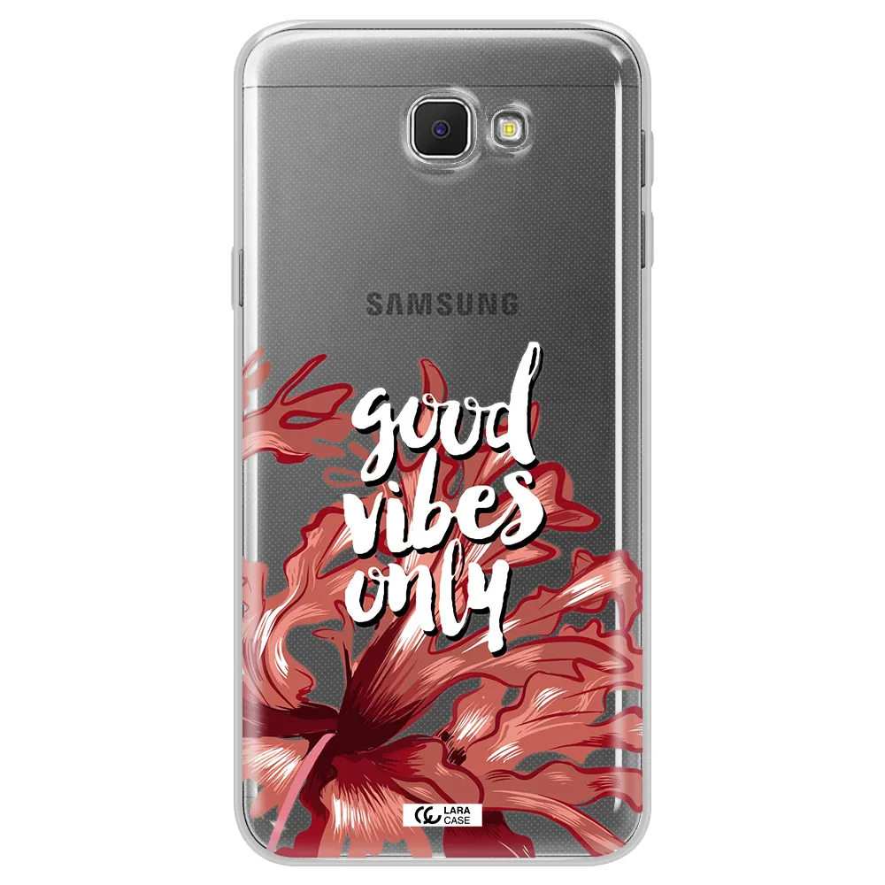 Tropical Vibes Red Samsung J5 Prime Clear TPU Case