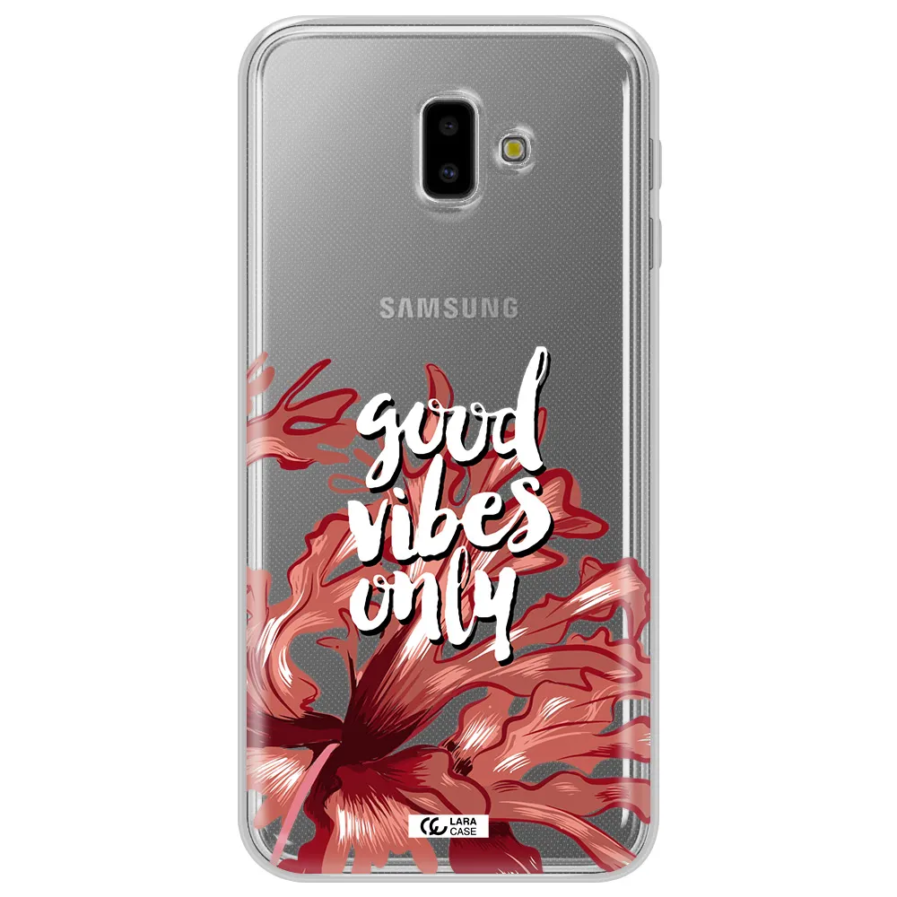 Tropical Vibes Red Samsung J6 Plus Clear TPU Case
