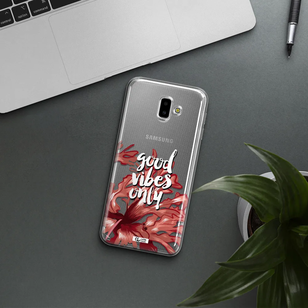 Tropical Vibes Red Samsung J6 Plus Clear TPU Case