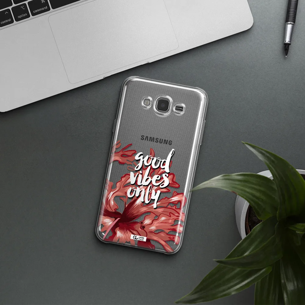 Tropical Vibes Red Samsung J7 Clear TPU Case
