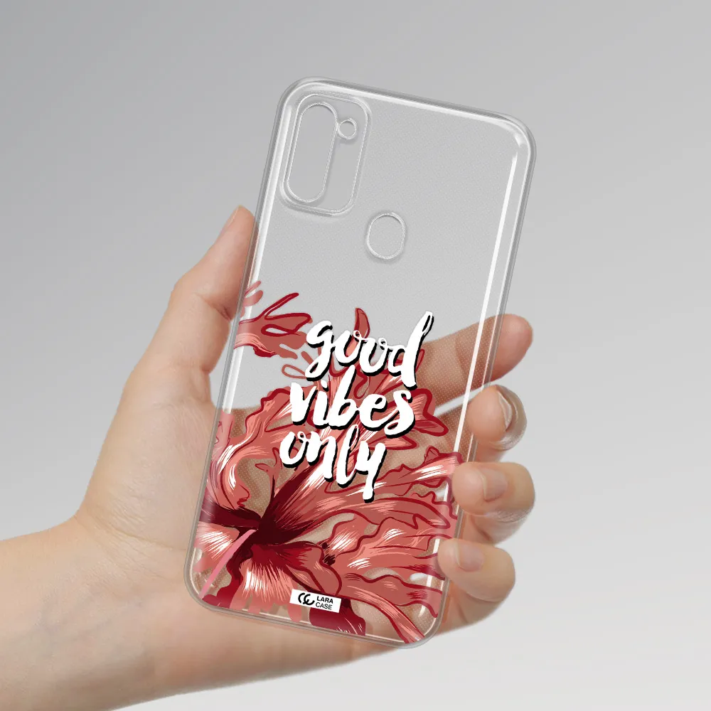 Tropical Vibes Red Samsung M11 Clear TPU Case