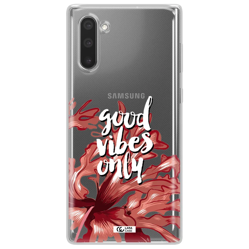 Tropical Vibes Red Samsung Note 10 Clear TPU Case