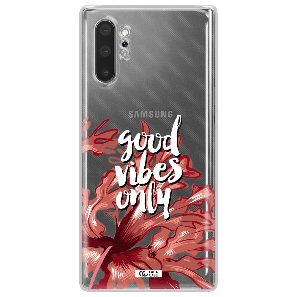 Tropical Vibes Red Samsung Note 10 Plus Clear TPU Case