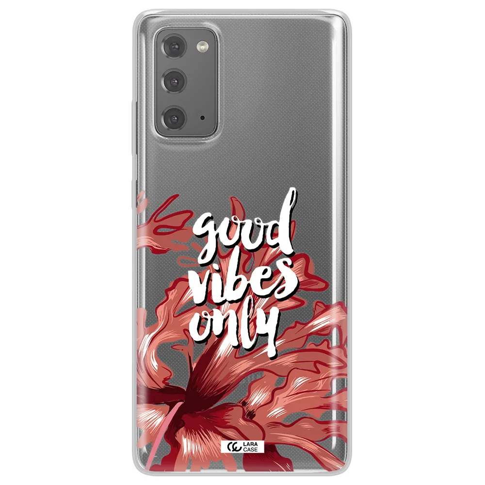Tropical Vibes Red Samsung Note 20 Clear TPU Case