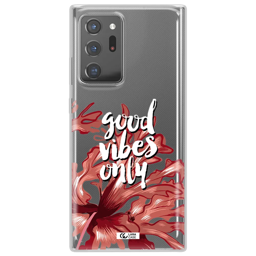 Tropical Vibes Red Samsung Note 20 Ultra Clear TPU Case