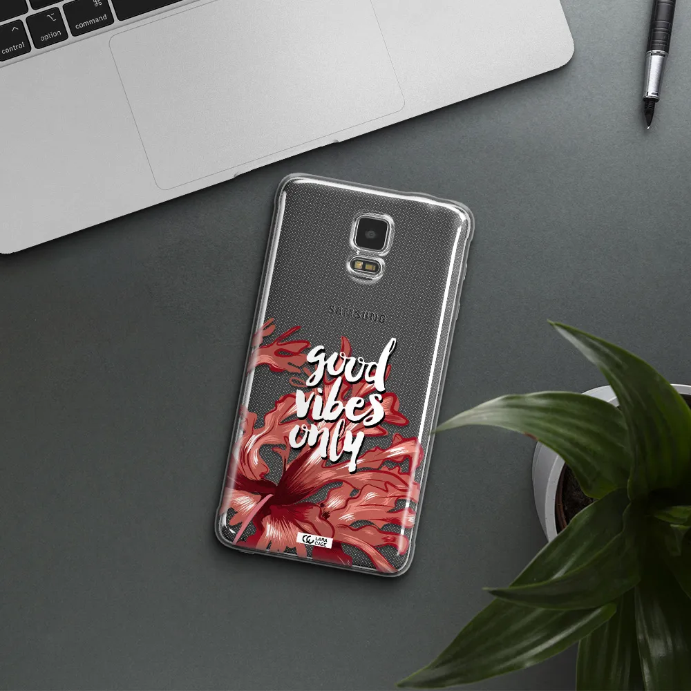 Tropical Vibes Red Samsung Note 4 Clear TPU Case