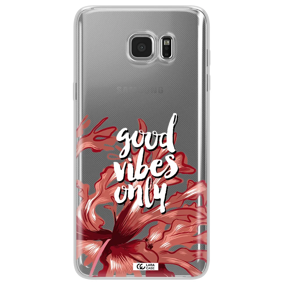 Tropical Vibes Red Samsung Note 5 Clear TPU Case