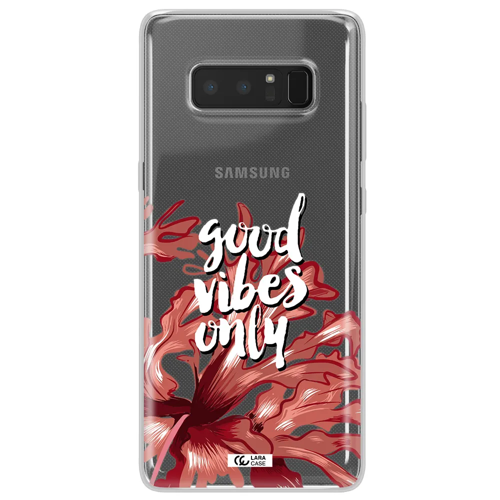 Tropical Vibes Red Samsung Note 8 Clear TPU Case