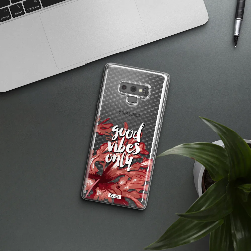 Tropical Vibes Red Samsung Note 9 Clear TPU Case