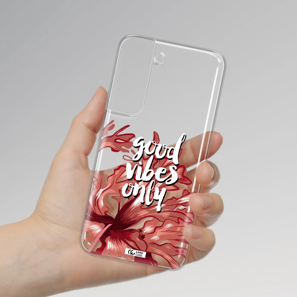 Tropical Vibes Red Samsung S 22 Clear TPU Case