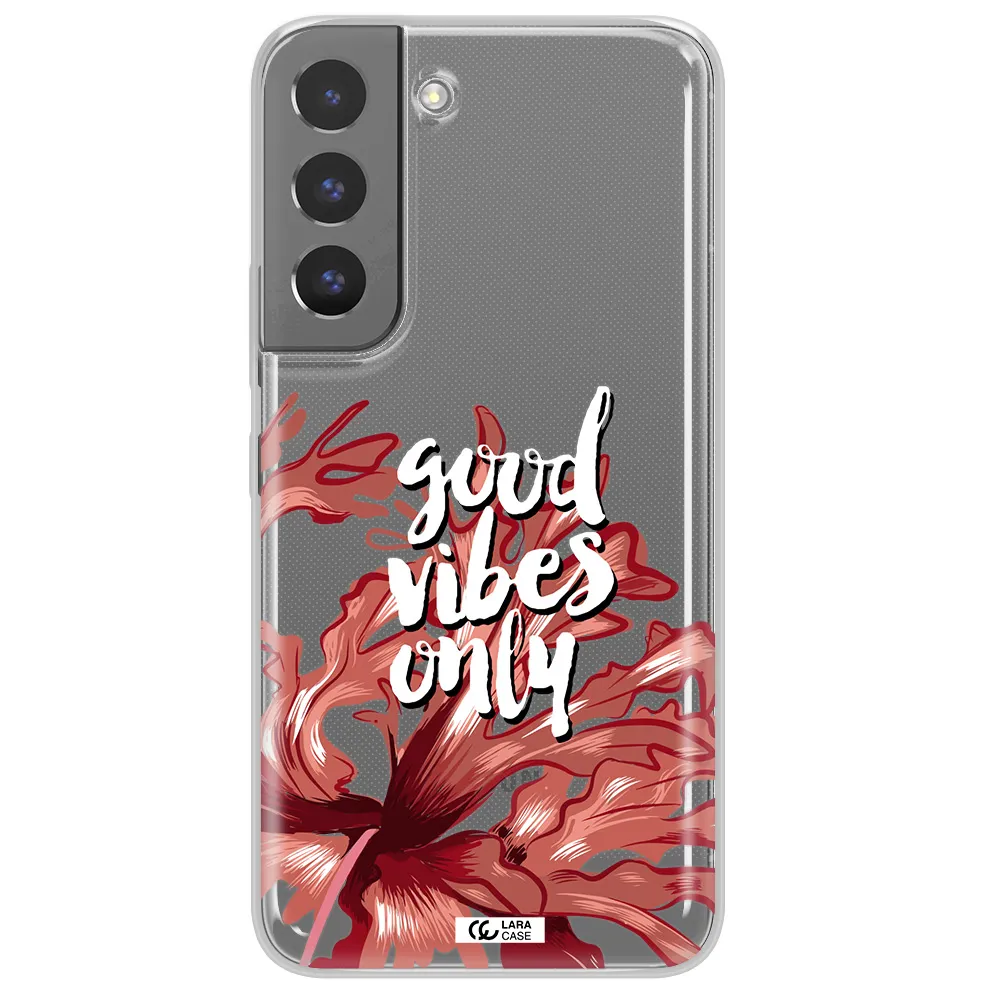 Tropical Vibes Red Samsung S 22 Plus Clear TPU Case