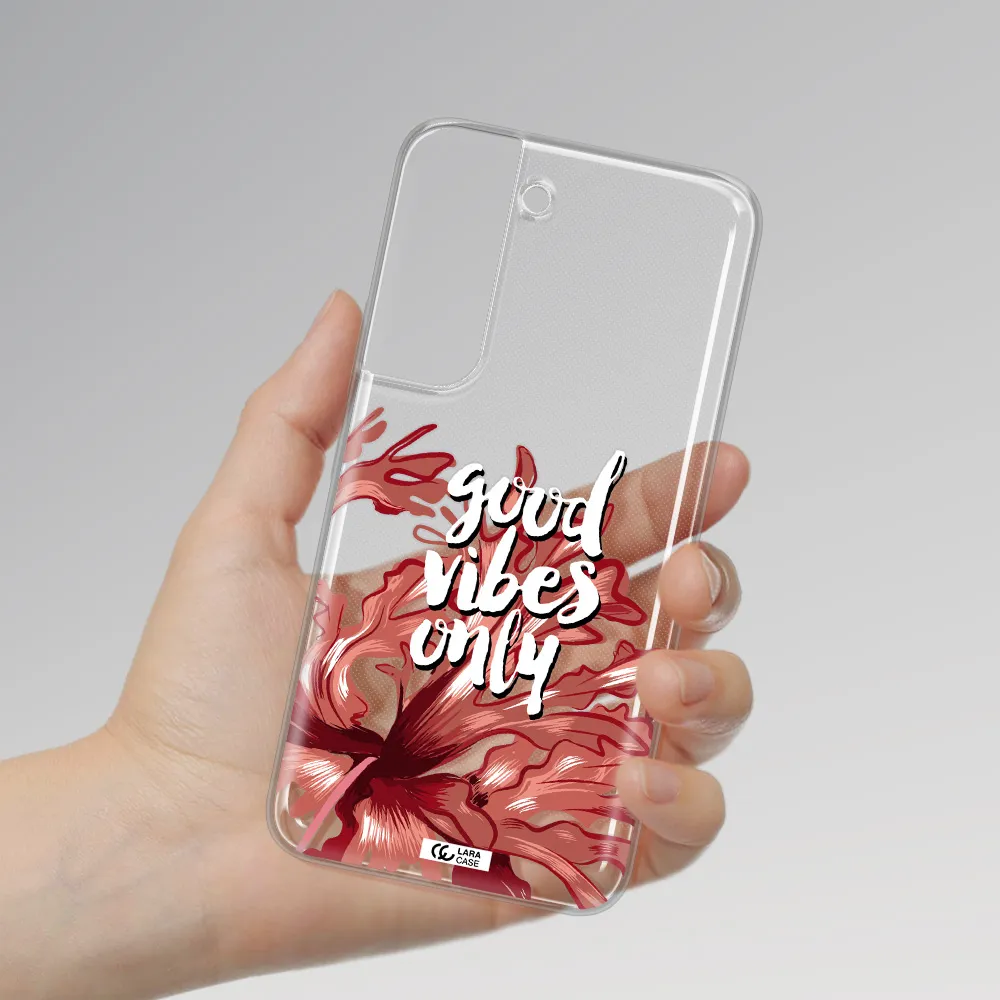Tropical Vibes Red Samsung S 22 Plus Clear TPU Case