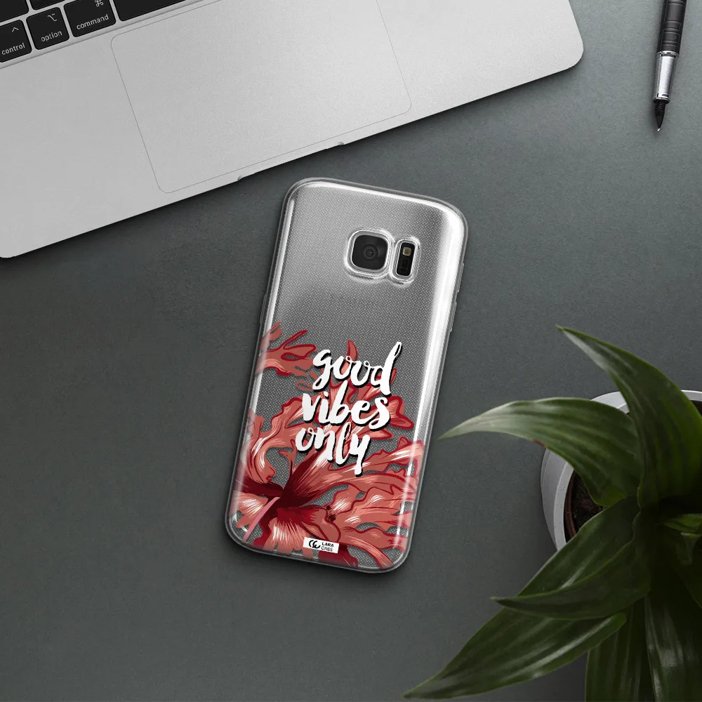 Tropical Vibes Red Samsung S 7 Clear TPU Case