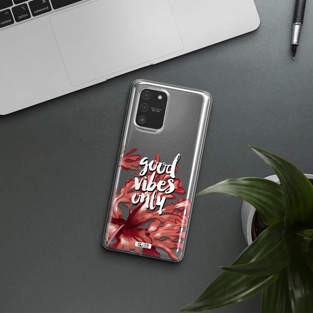 Tropical Vibes Red Samsung S10 Lite Clear TPU Case