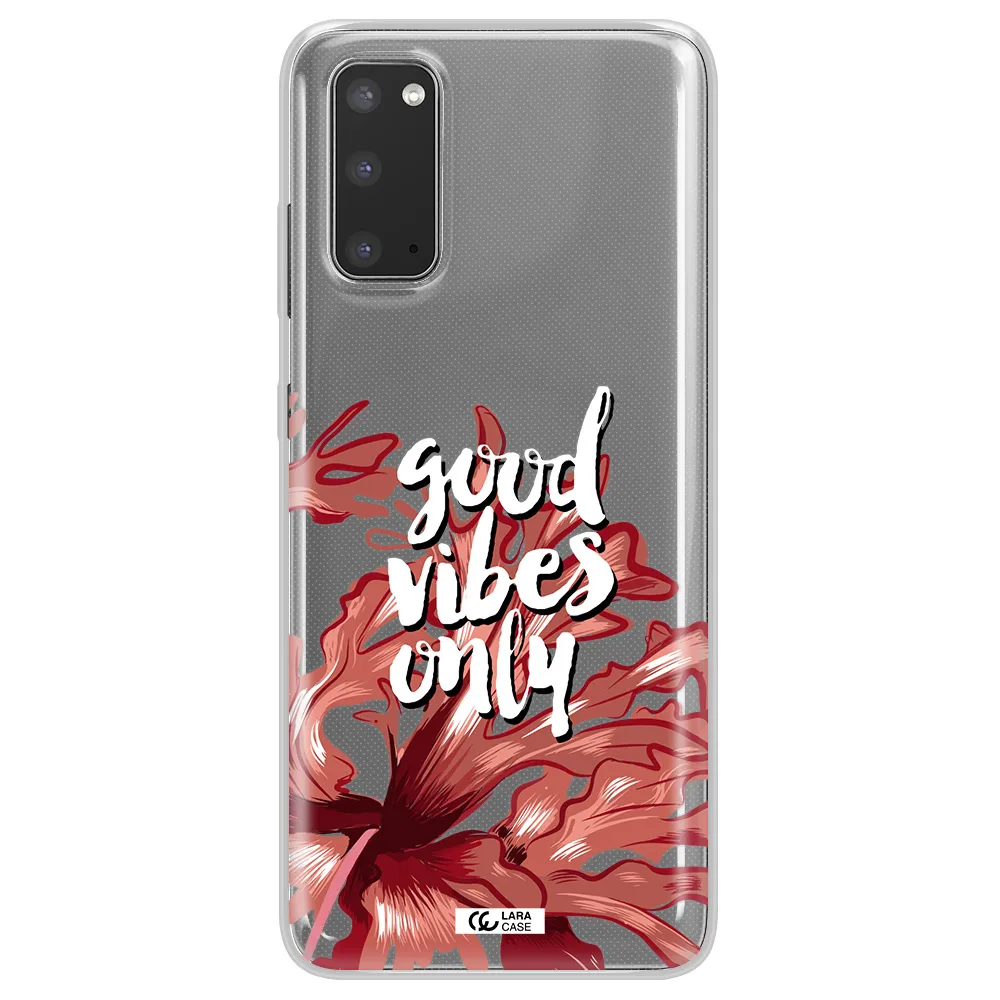 Tropical Vibes Red Samsung S20 Clear TPU Case