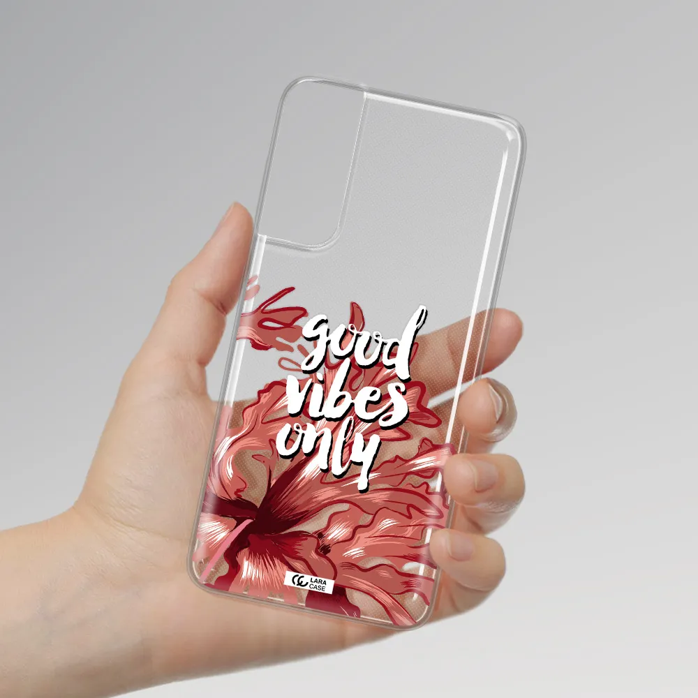 Tropical Vibes Red Samsung S21 Clear TPU Case