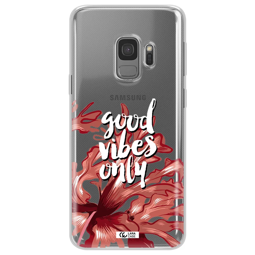 Tropical Vibes Red Samsung S9 Clear TPU Case