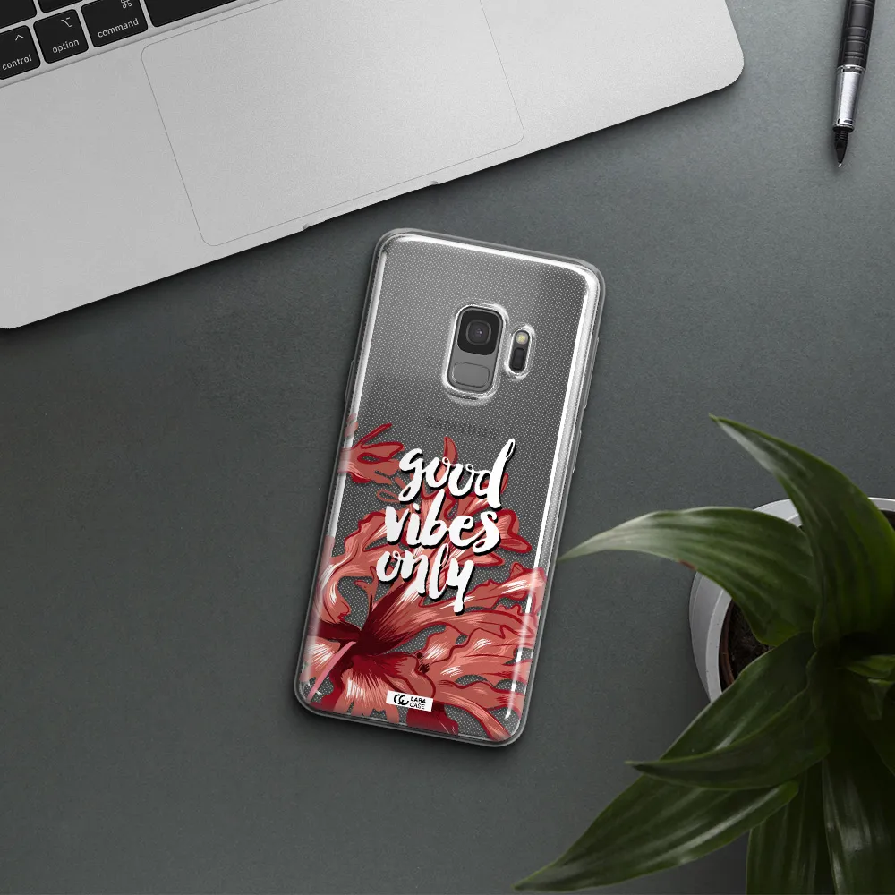Tropical Vibes Red Samsung S9 Clear TPU Case
