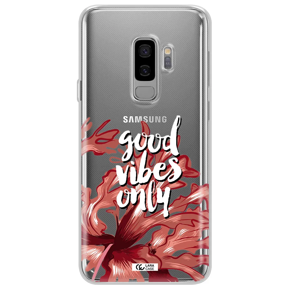 Tropical Vibes Red Samsung S9 Plus Clear TPU Case