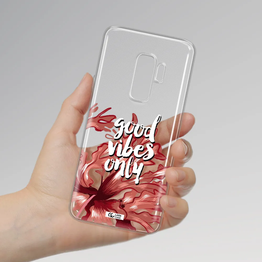 Tropical Vibes Red Samsung S9 Plus Clear TPU Case