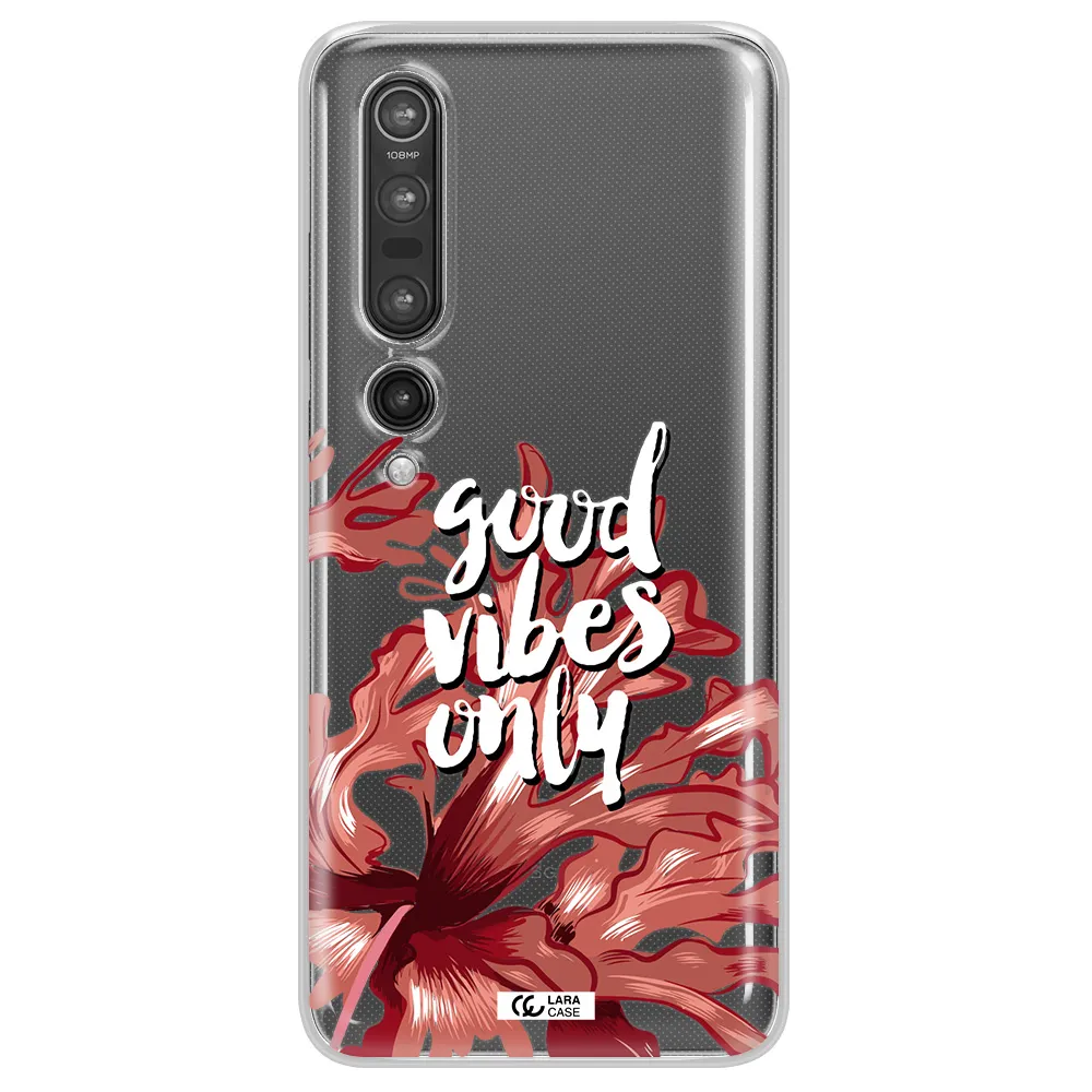 Tropical Vibes Red Xiaomi Mi 10 Pro Clear TPU Case