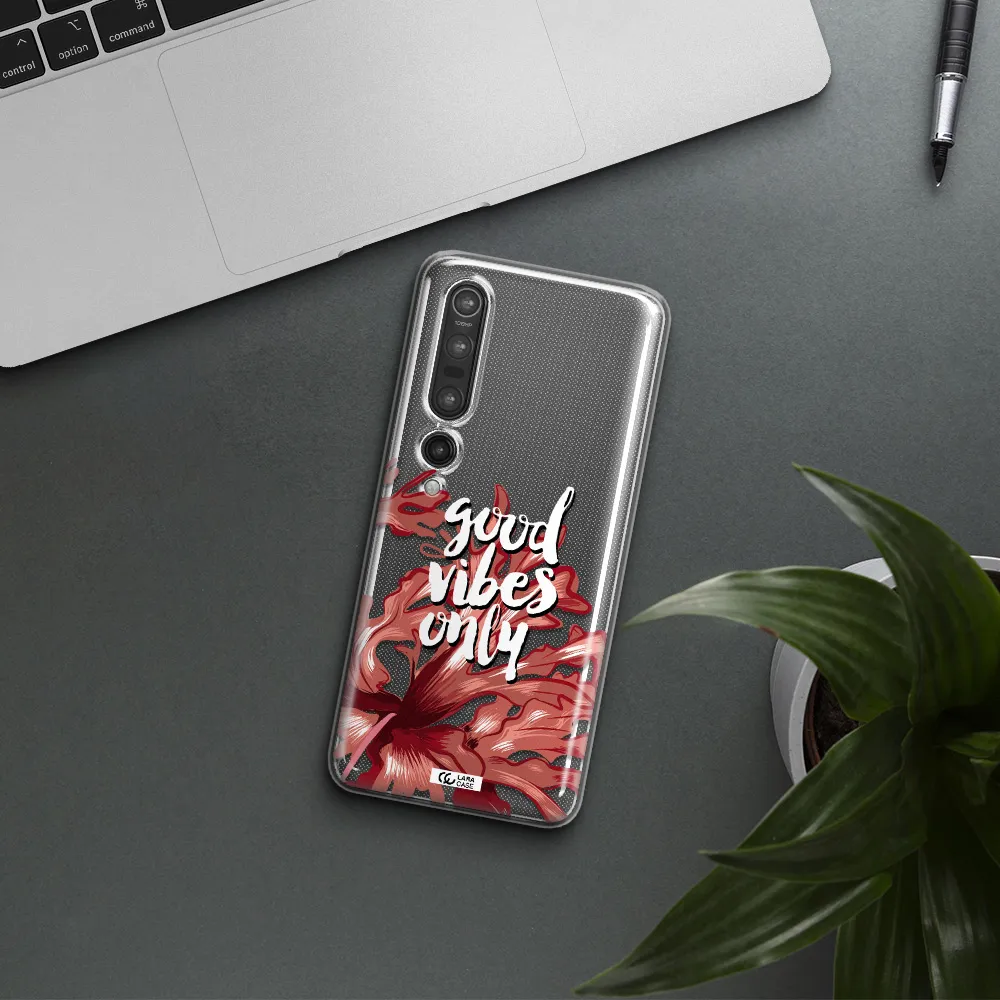 Tropical Vibes Red Xiaomi Mi 10 Pro Clear TPU Case