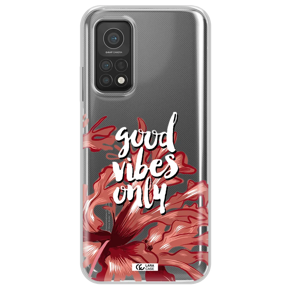 Tropical Vibes Red Xiaomi Mi 10T Clear TPU Case