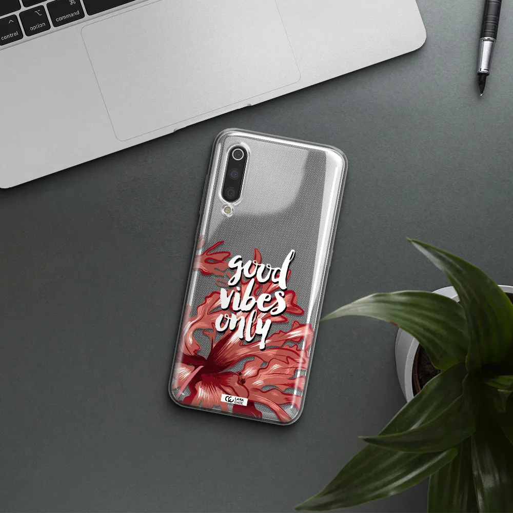Tropical Vibes Red Xiaomi Mi 9 Clear TPU Case