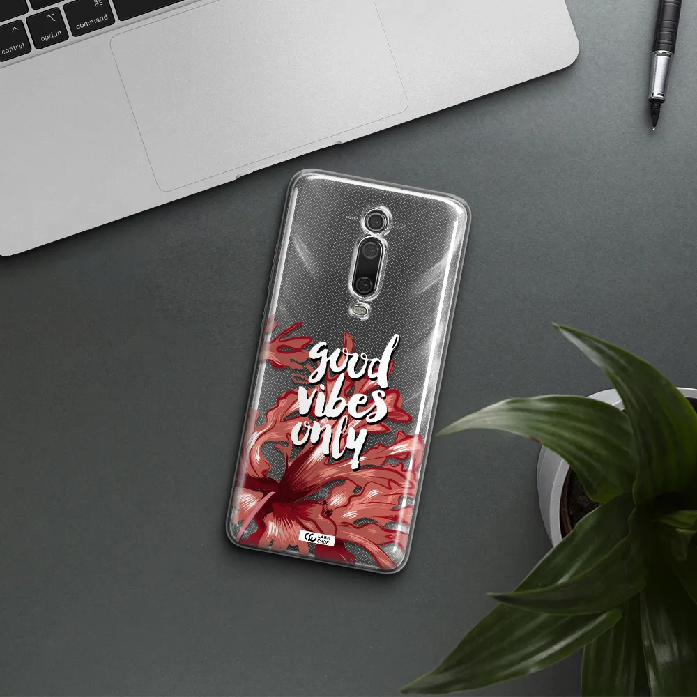 Tropical Vibes Red Xiaomi Mi 9T Clear TPU Case