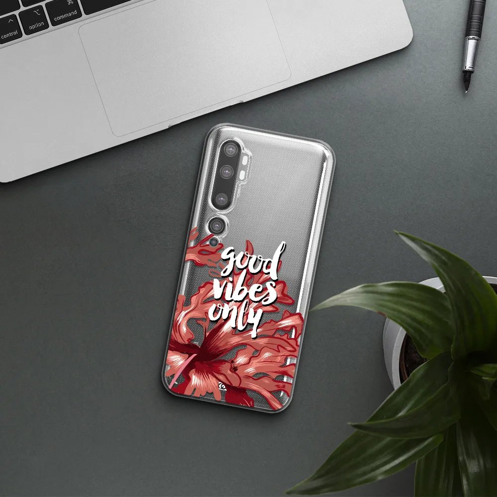 Tropical Vibes Red Xiaomi Mi Note 10 Clear TPU Case