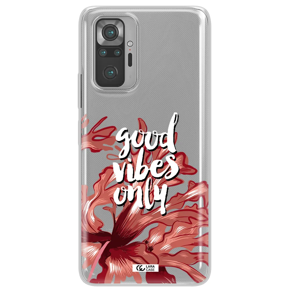 Tropical Vibes Red Xiaomi Note 10 Pro Clear TPU Case