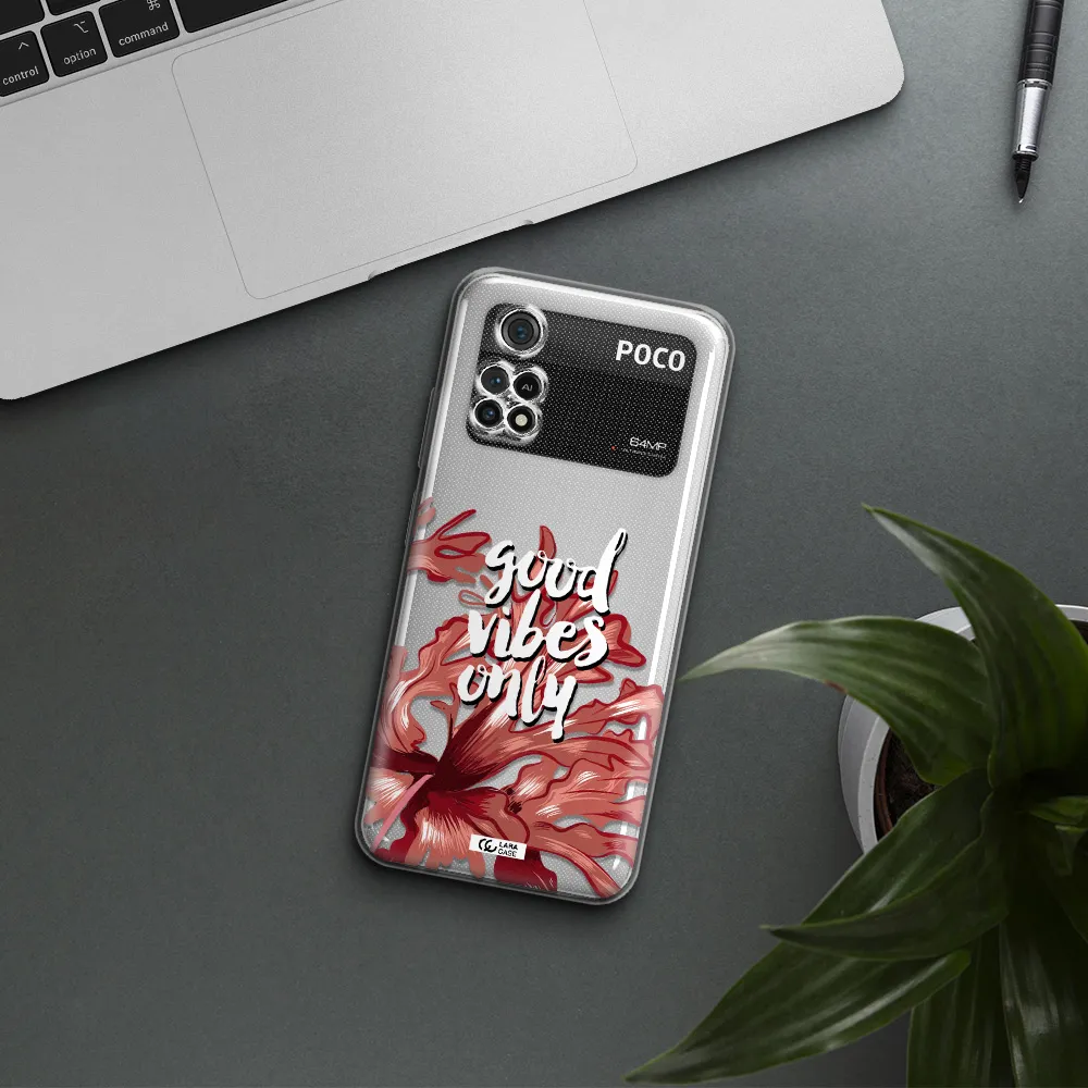 Tropical Vibes Red Xiaomi Poco M4 Pro 4G Clear Tpu Case