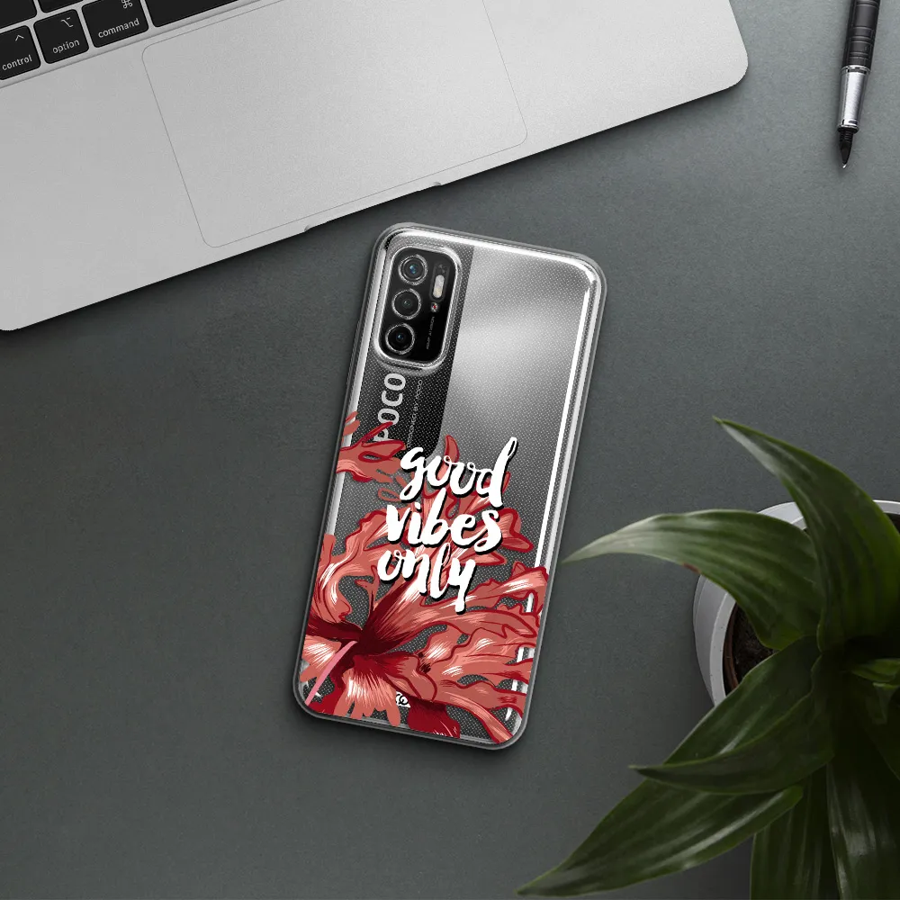 Tropical Vibes Red Xiaomi Poco M4 Pro 5G Clear Tpu Case