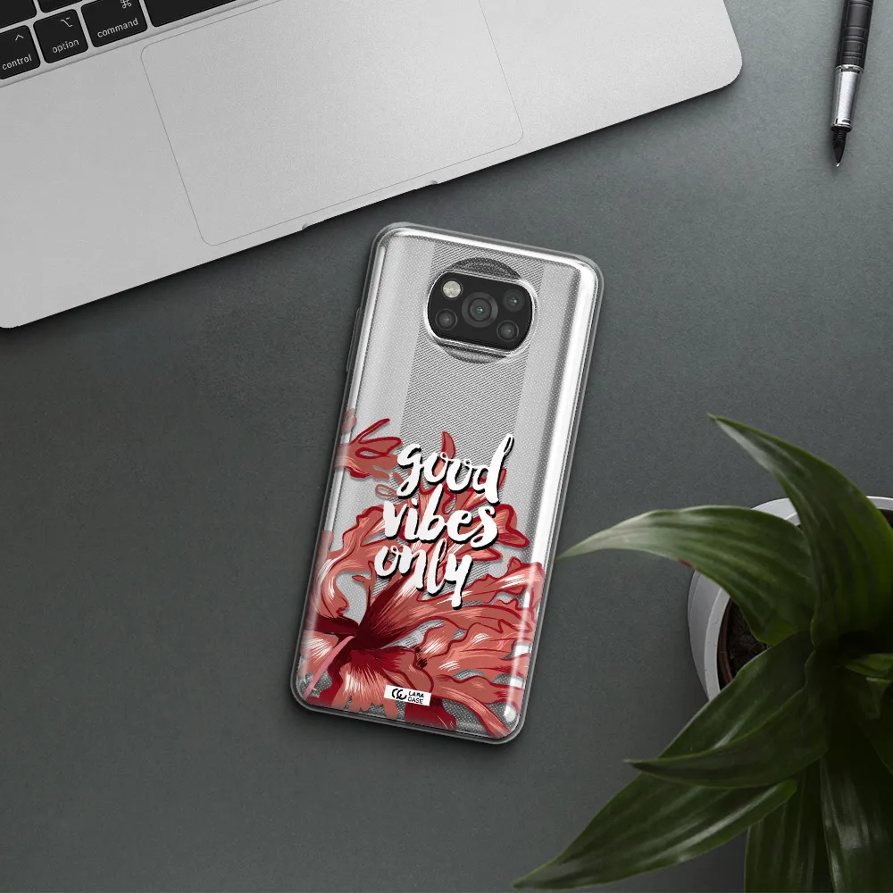 Tropical Vibes Red Xiaomi Poco X3 Clear TPU Case