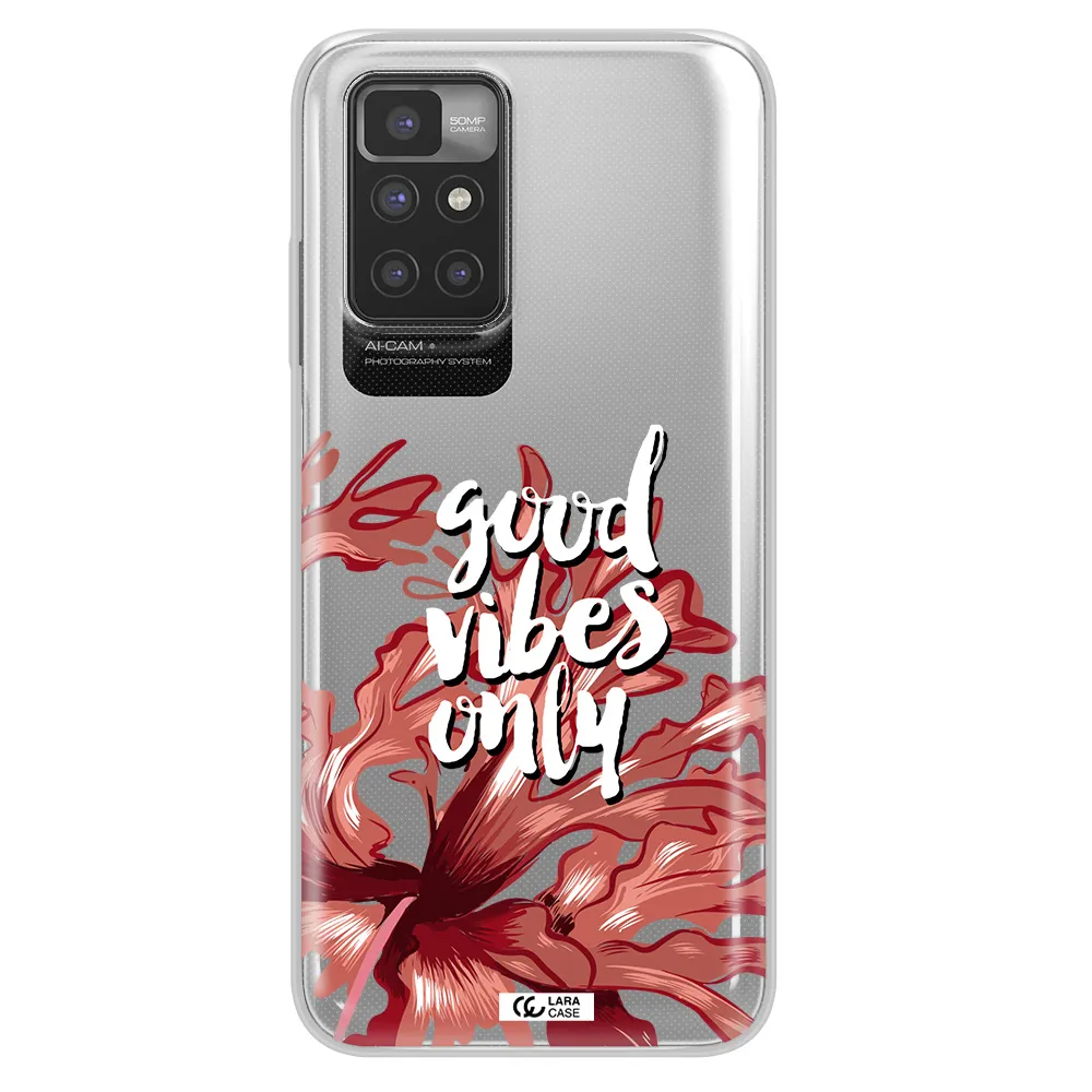Tropical Vibes Red Xiaomi Redmi 10 Clear TPU Case