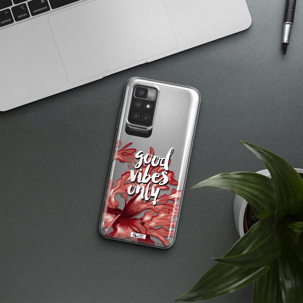 Tropical Vibes Red Xiaomi Redmi 10 Clear TPU Case
