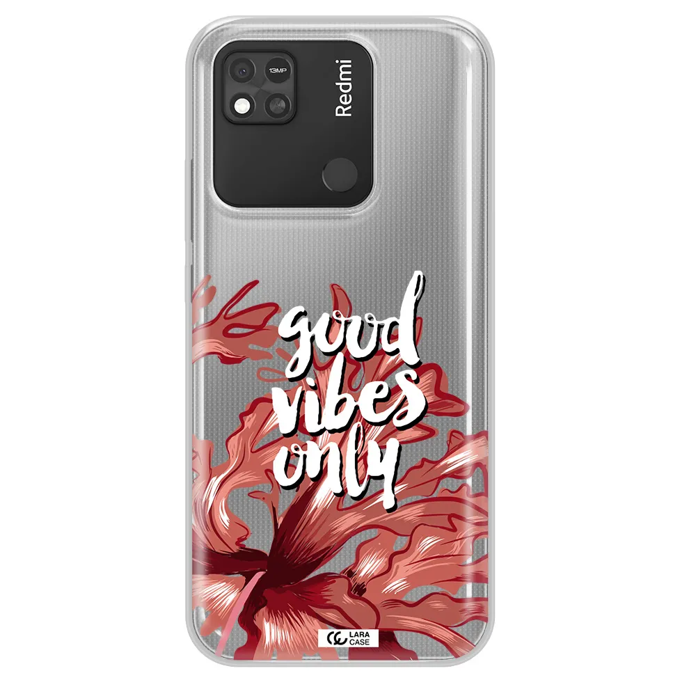 Tropical Vibes Red Xiaomi Redmi 10A Clear TPU Case