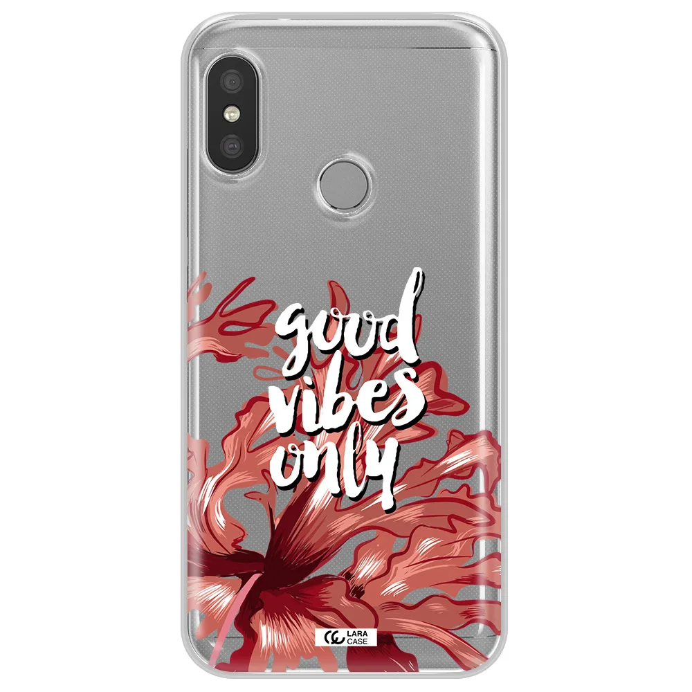 Tropical Vibes Red Xiaomi Redmi 6 Pro Clear TPU Case