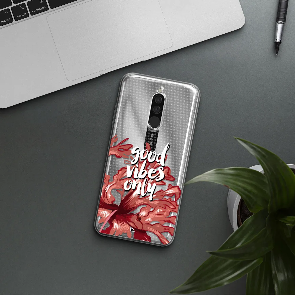 Tropical Vibes Red Xiaomi Redmi 8 Clear Tpu Case