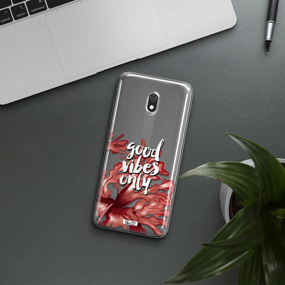Tropical Vibes Red Xiaomi Redmi 8A Clear TPU Case