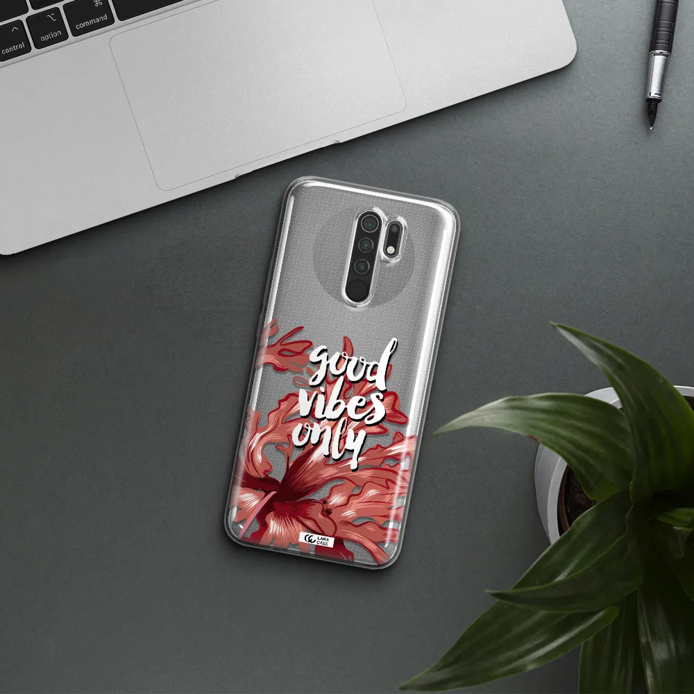 Tropical Vibes Red Xiaomi Redmi 9 Clear TPU Case