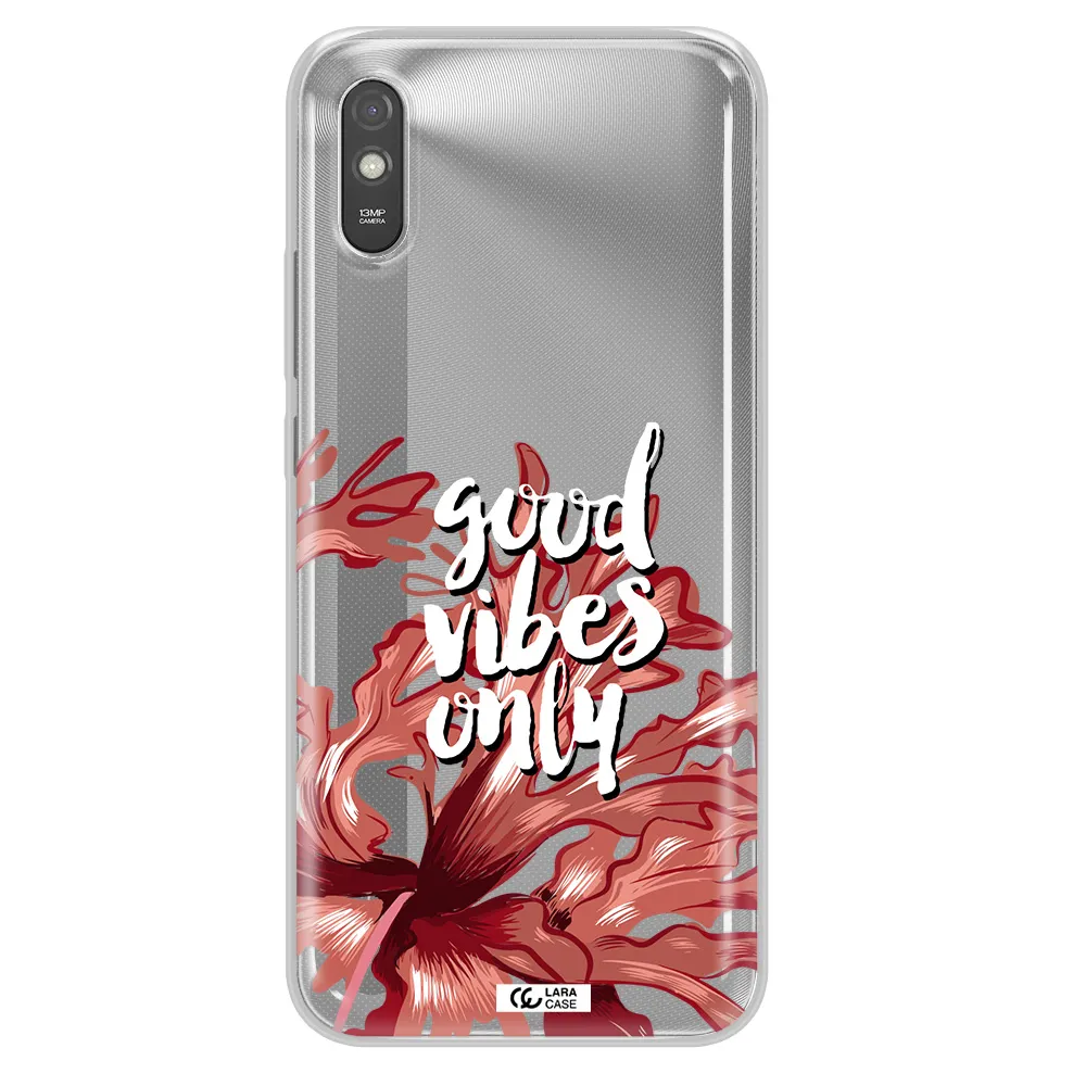 Tropical Vibes Red Xiaomi Redmi 9A Clear TPU Case