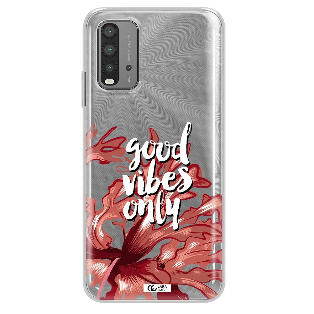 Tropical Vibes Red Xiaomi Redmi 9T Clear TPU Case