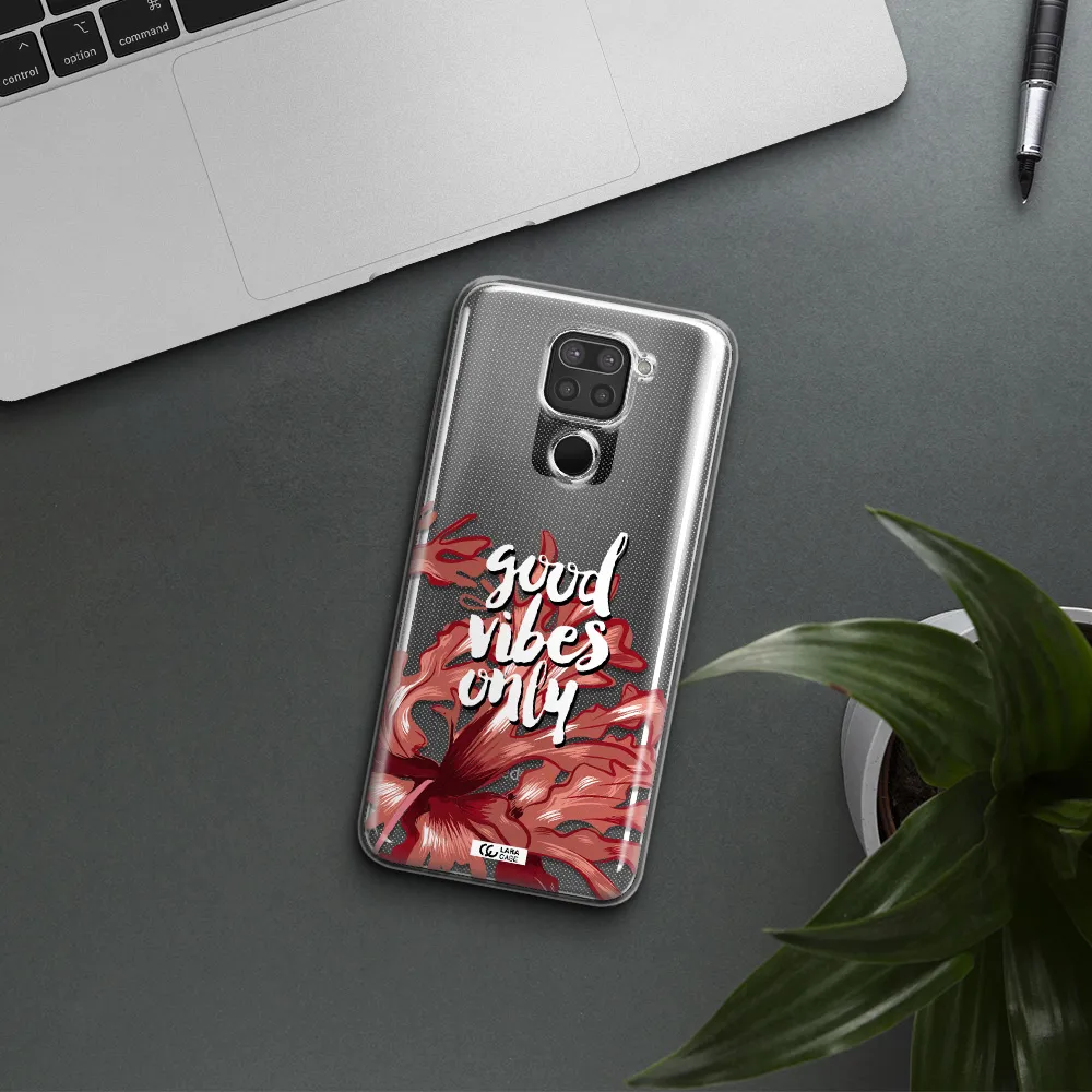 Tropical Vibes Red Xiaomi Redmi Note 9 Clear TPU Case