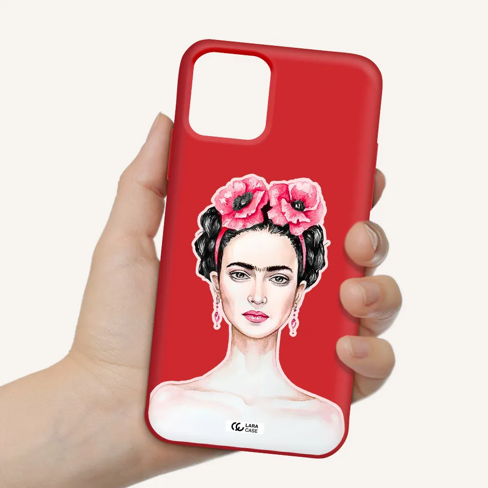Ferida Watercolor Apple iPhone 11 pro max Silicone Imperial Red Case