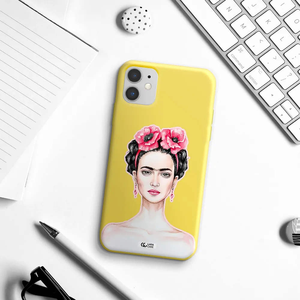 Ferida Watercolor Apple iPhone 11 Silicone canary yellow Case