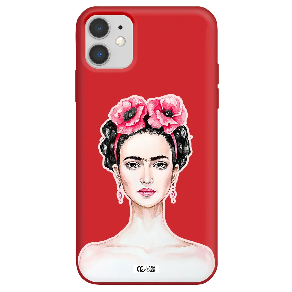 Ferida Watercolor Apple iPhone 11 Silicone Imperial Red Case