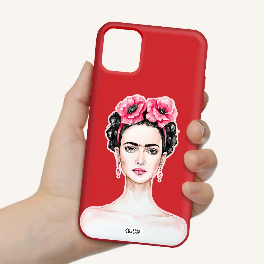 Ferida Watercolor Apple iPhone 11 Silicone Imperial Red Case