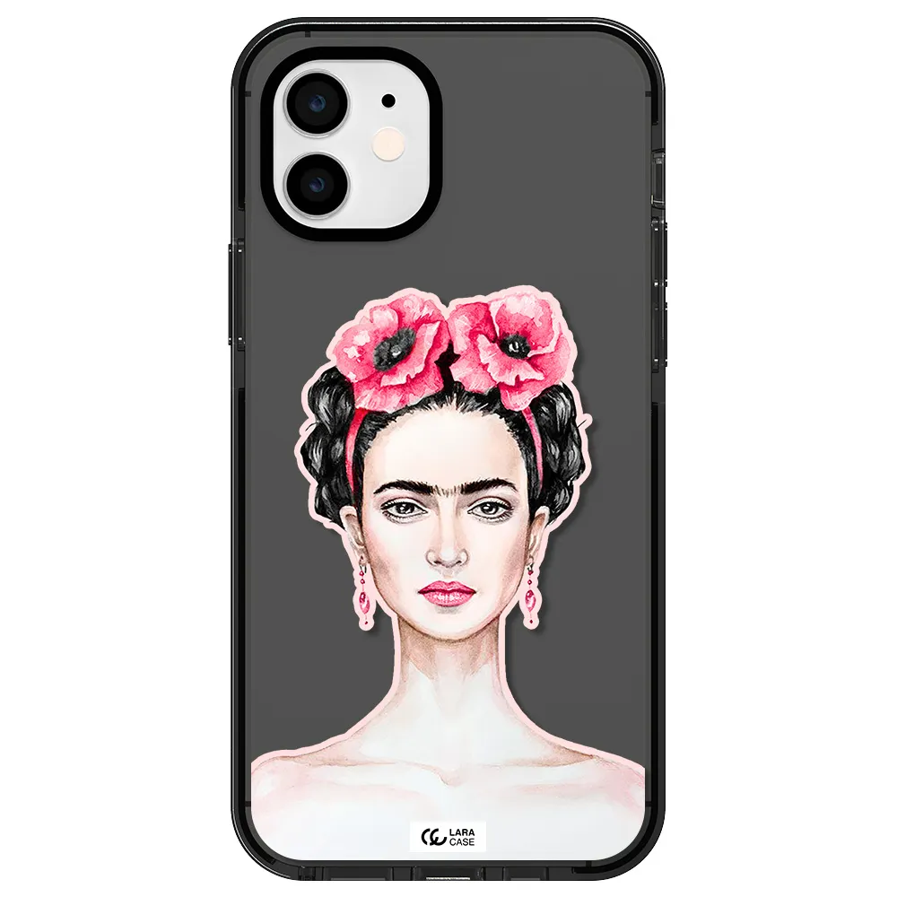 Ferida Watercolor Apple iPhone 12 impact Smoke Black Case